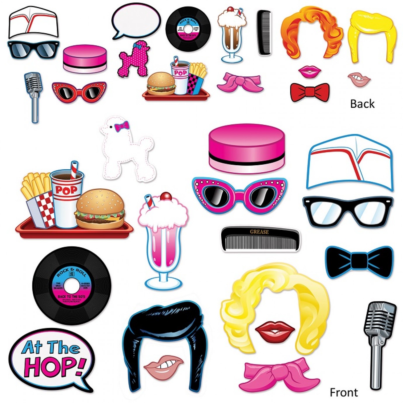 Photo Booth Props - 1950's Fun | Photobooth Props | Props | Costume  Accessories | Costumes | The Party People Shop