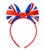 Headband - Big Bow, UK Flag British