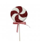 Christmas Decoration  - Jumbo Swirl Lollipop with Glitter and Tinsel, 15x35cm