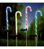 Garden Stake - Candy Cane, Solar Power LED Light, Christmas Decoration, Assorted