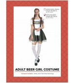 Adult Costume - Beer Girl, Green, Dress and Stockings