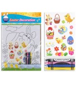 Colouring Kit - Easter, 8 Sheets with Crayons and Stickers