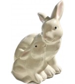Sitting Bunny with Baby - Ceramic Decoration - 20cm