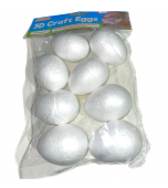 Eggs - 3D Polystyrene Craft Eggs, 8pk - Easter Arts and Crafts