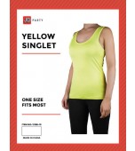 Adult Tank Top Singlet - Fluro Yellow, Womens, One Size