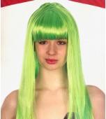 Wig - Long Green Hair with Fringe