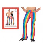 Adult Pants - Flare, Rainbow Stripes, Multicolour - Pride
