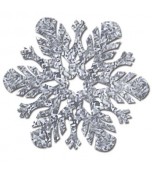 Cardboard Cutout - Snowflake, Prismatic Silver