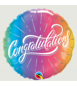 Balloon - 46cm Foil Rainbow Congratulations