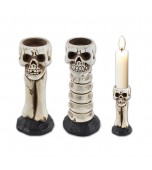 Candle Holder - Skull and Bone, Assorted