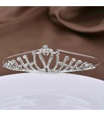 Hairpiece - Party Tiara Crystal, Silver