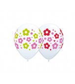Balloon - Latex Print 11" Daisies Dots Hearts