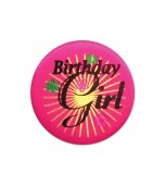 Badge - Birthday Girl, Satin Pink