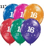 Balloon - Latex Print 11" "16" Jewel Assorted