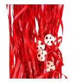 Balloon Ribbons - Clipped, Apple Red 25 pk