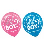 Balloons - Latex 11" Gender Reveal 15 pk