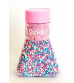 Cake Sprinkles - 2 mm Sugar Balls 130 g Pink, Blue & White