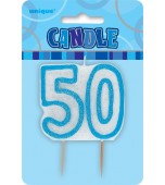 Candle - Blue Glitz 50