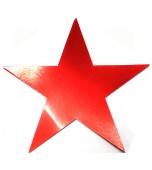 Cardboard Cutouts - Star, Red 100 mm 12 pk