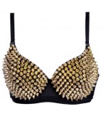 Bra - Adult Bra With Spikes, Gold