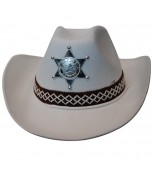 Hat - Cowboy, White