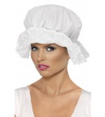 Hat - Mop Cap, White Lace