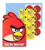 Invitations - Angry Birds 8 pk