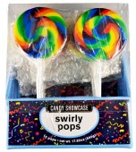 Lollipops - Swirly Pops, Large Rainbow 10 pk