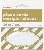 Place Cards - Stripes, Gold 16 pk