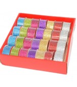 Ribbon Roll - Glitter, Assorted Colours