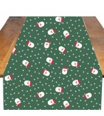 Table Runner - 182x36 cm Green Santa, Christmas Tableware