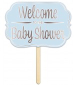 Yard Sign - Welcome to the Baby Shower, Blue
